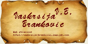 Vaskrsija Branković vizit kartica